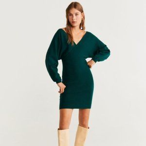 Mango Ness Sweater Dolman Sleeve Dress size 4